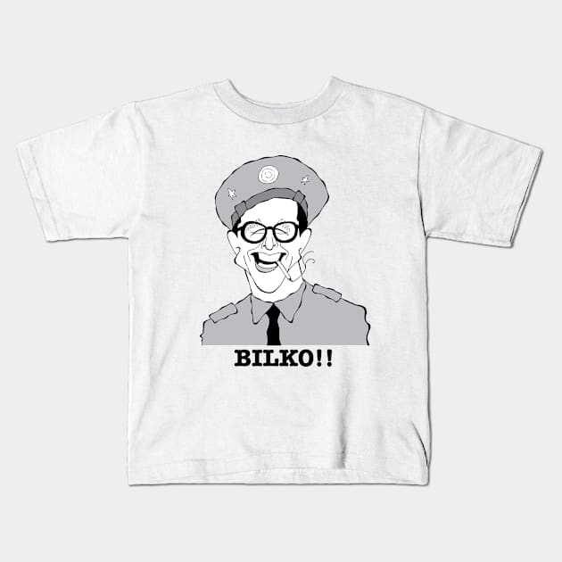 SGT BILKO FAN ART!! Kids T-Shirt by cartoonistguy